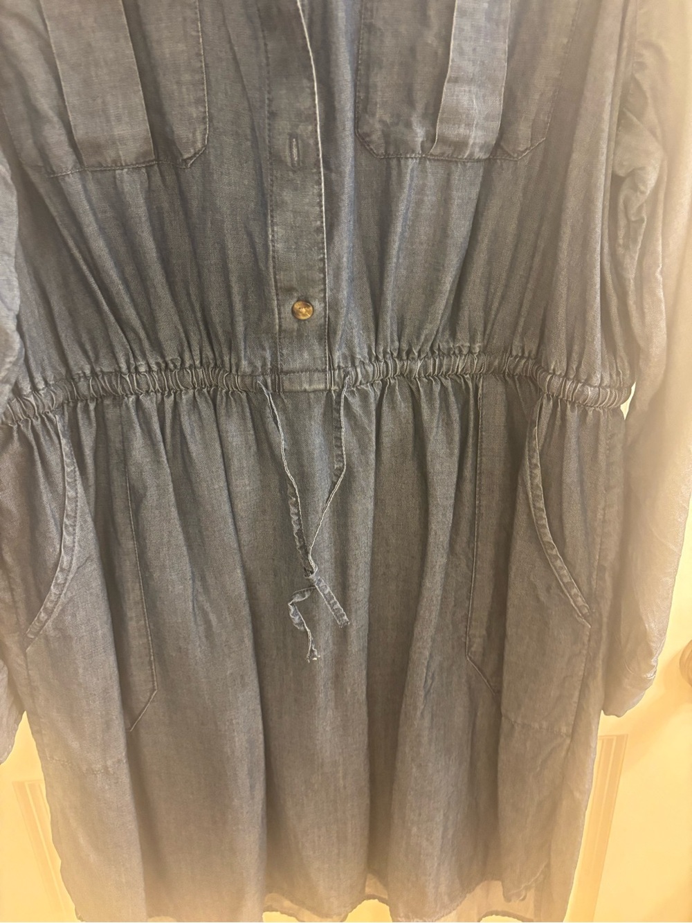 Time and Tru Dark Denim Shirt Dress - Picture 4 of 5